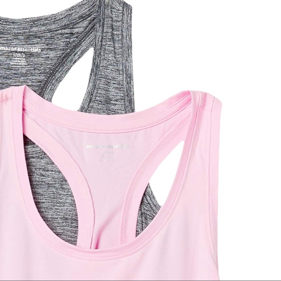 NWT Amazon Essentials Women’s Gray Tech Stretch Relaxed Fit Racerback Tank - Picture 3 of 10